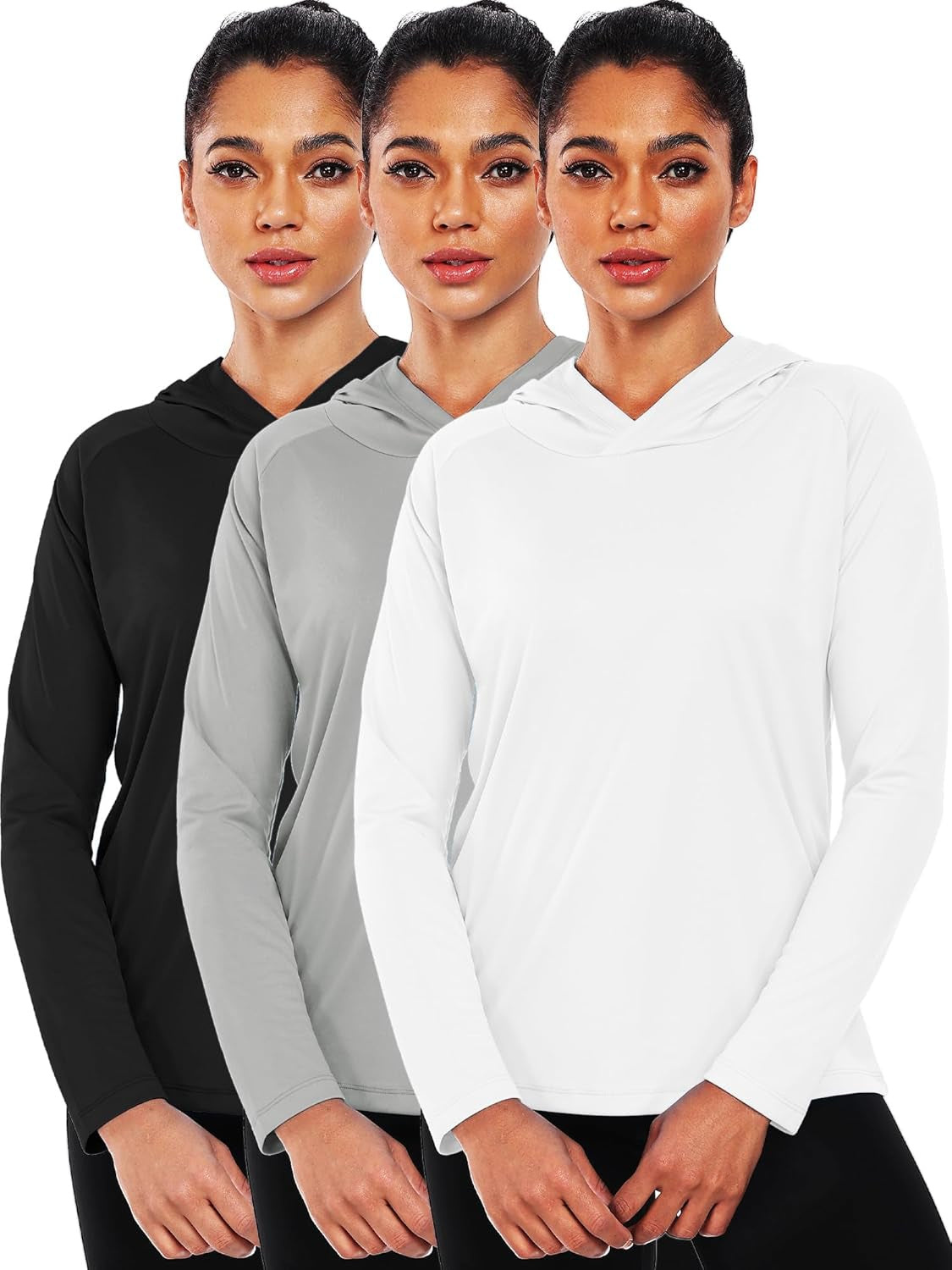 Women'S Sun Protection Running Shirts Workout Athletic Shirts with Hoods