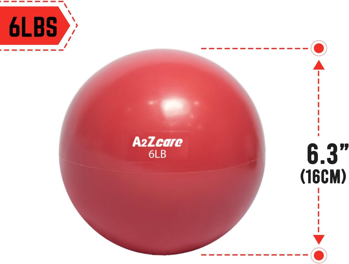 Toning Ball - Weighted Toning Exercise Ball - Soft Weighted Medicine Ball for Pilates, Yoga, Physical Therapy and Fitness