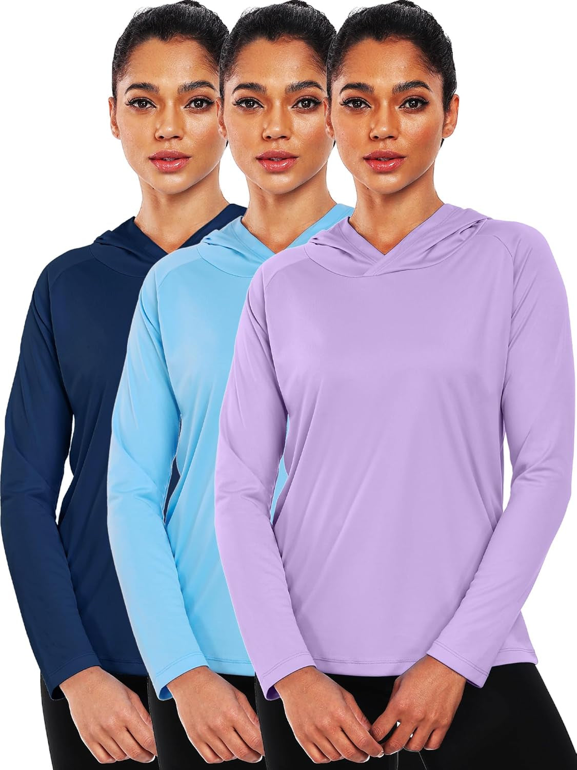 Women'S Sun Protection Running Shirts Workout Athletic Shirts with Hoods