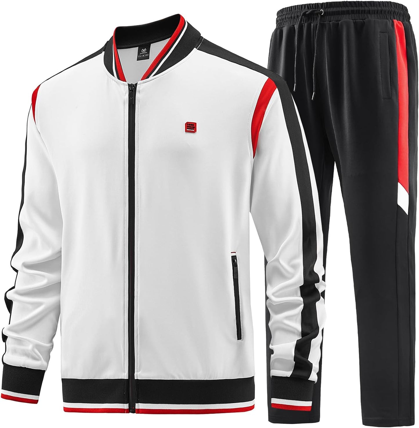 Men'S Casual Tracksuits Long Sleeve Jogging Suits Sweatsuit Sets Track Jackets and Pants 2 Piece Outfit