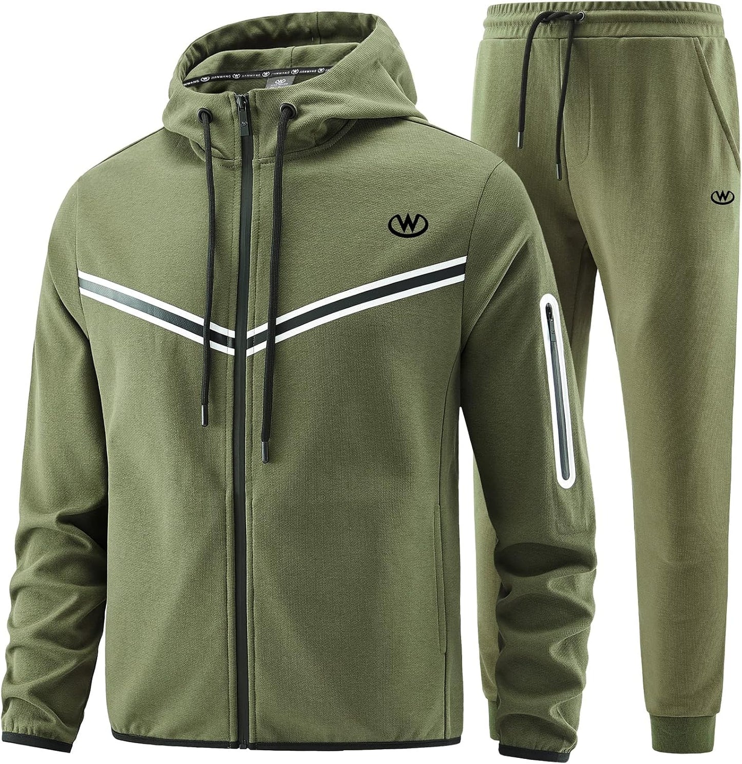 Men'S Casual Tracksuits Long Sleeve Jogging Suits Sweatsuit Sets Track Jackets and Pants 2 Piece Outfit