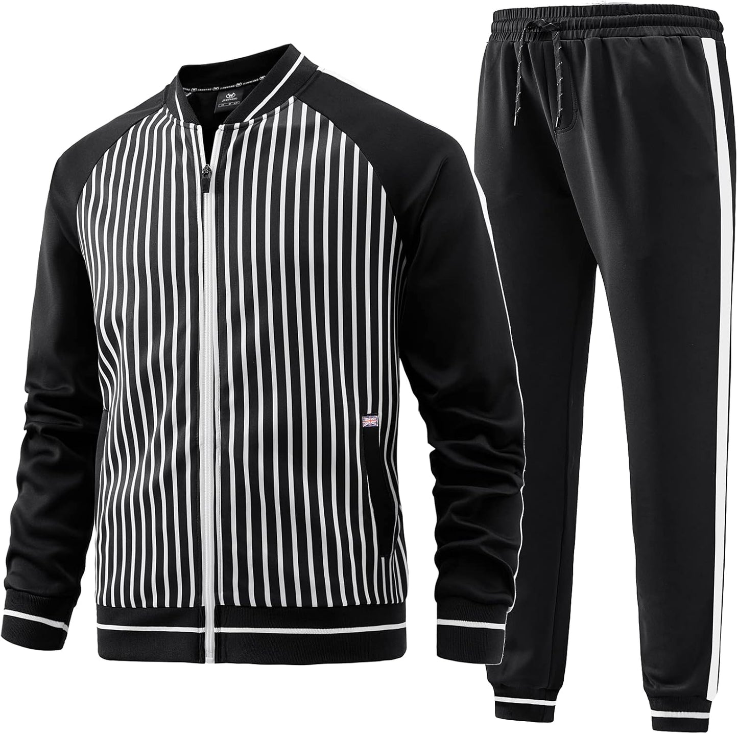 Men'S Casual Tracksuits Long Sleeve Jogging Suits Sweatsuit Sets Track Jackets and Pants 2 Piece Outfit