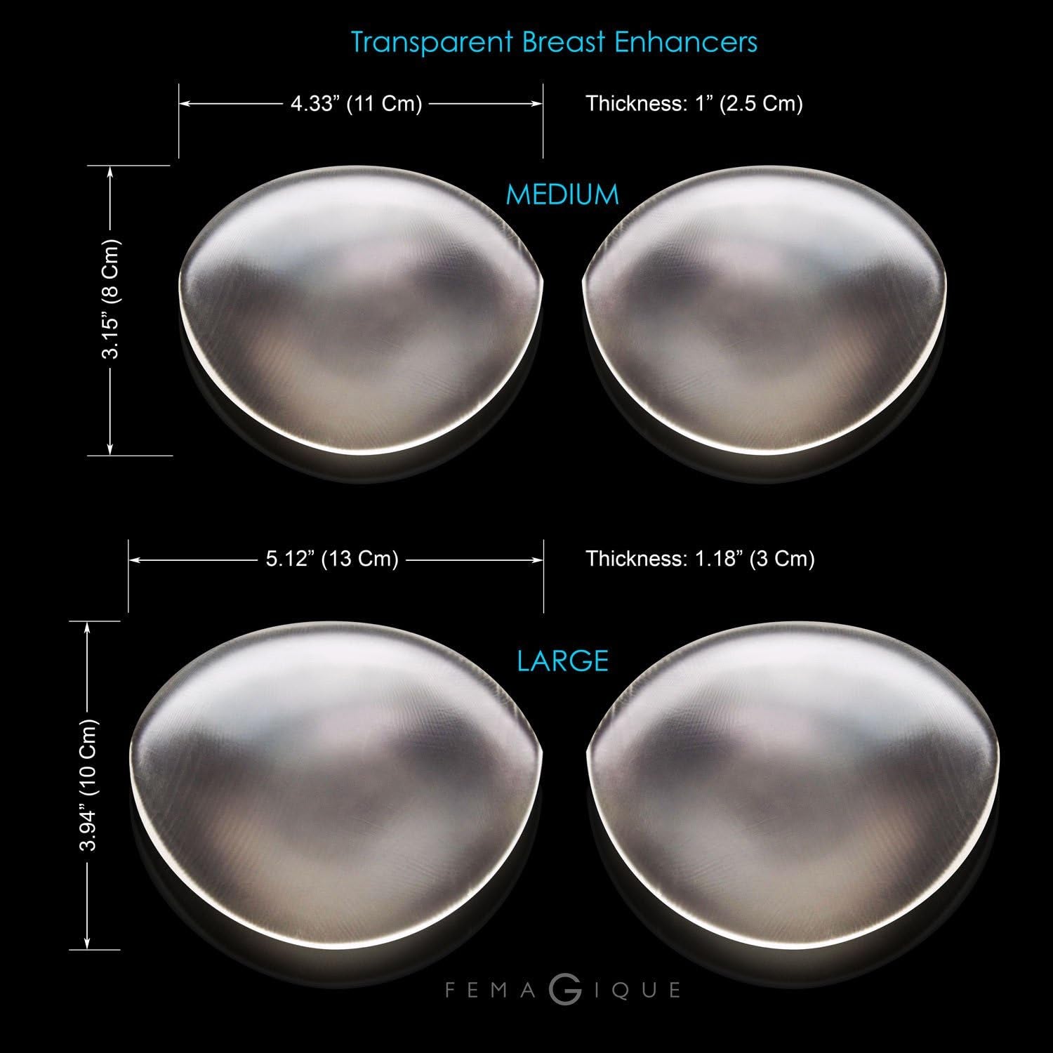 Silicone Gel Bra Inserts Push up Breast Cups - Cleavage Enhancers Pads