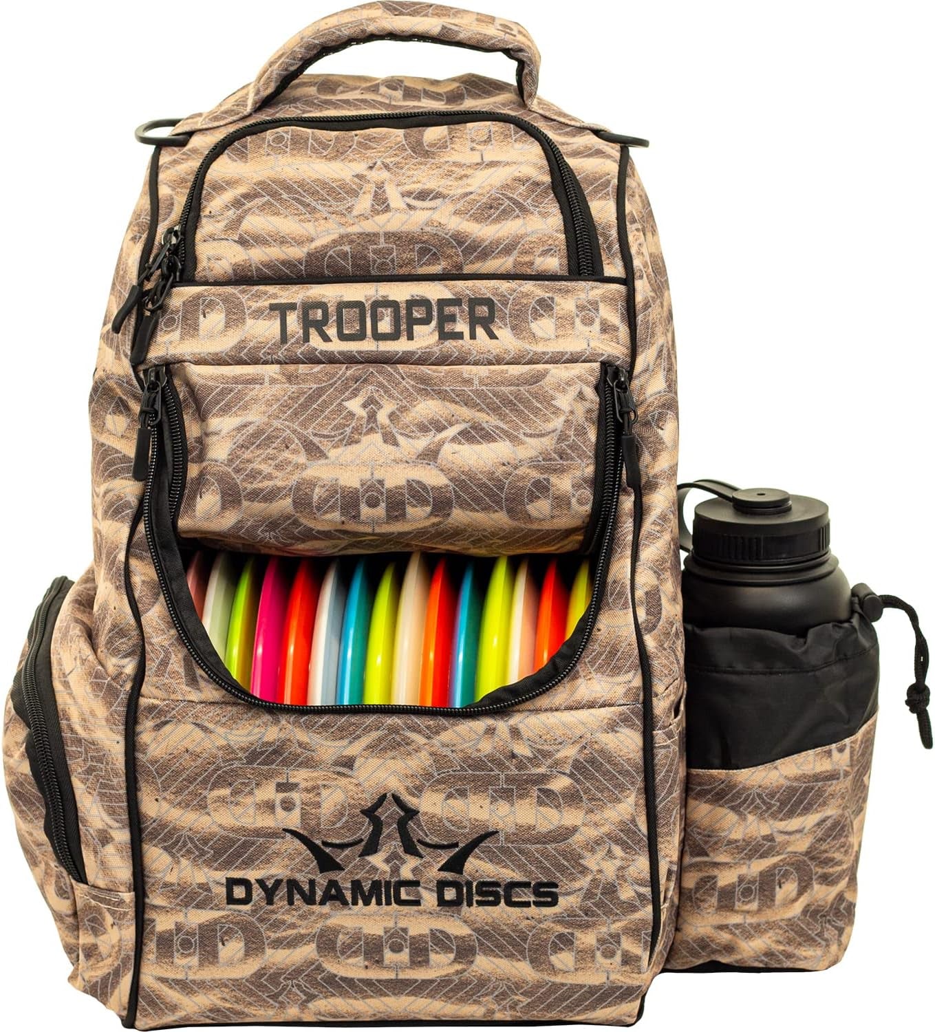 Trooper Disc Golf Bag | Large Frisbee Bags with 18+ Discs Capacity | Lightweight & Durable Backpack | Great Gifts or Disc Golf Accessories for Men | Ideal for Beginners & Pro Players