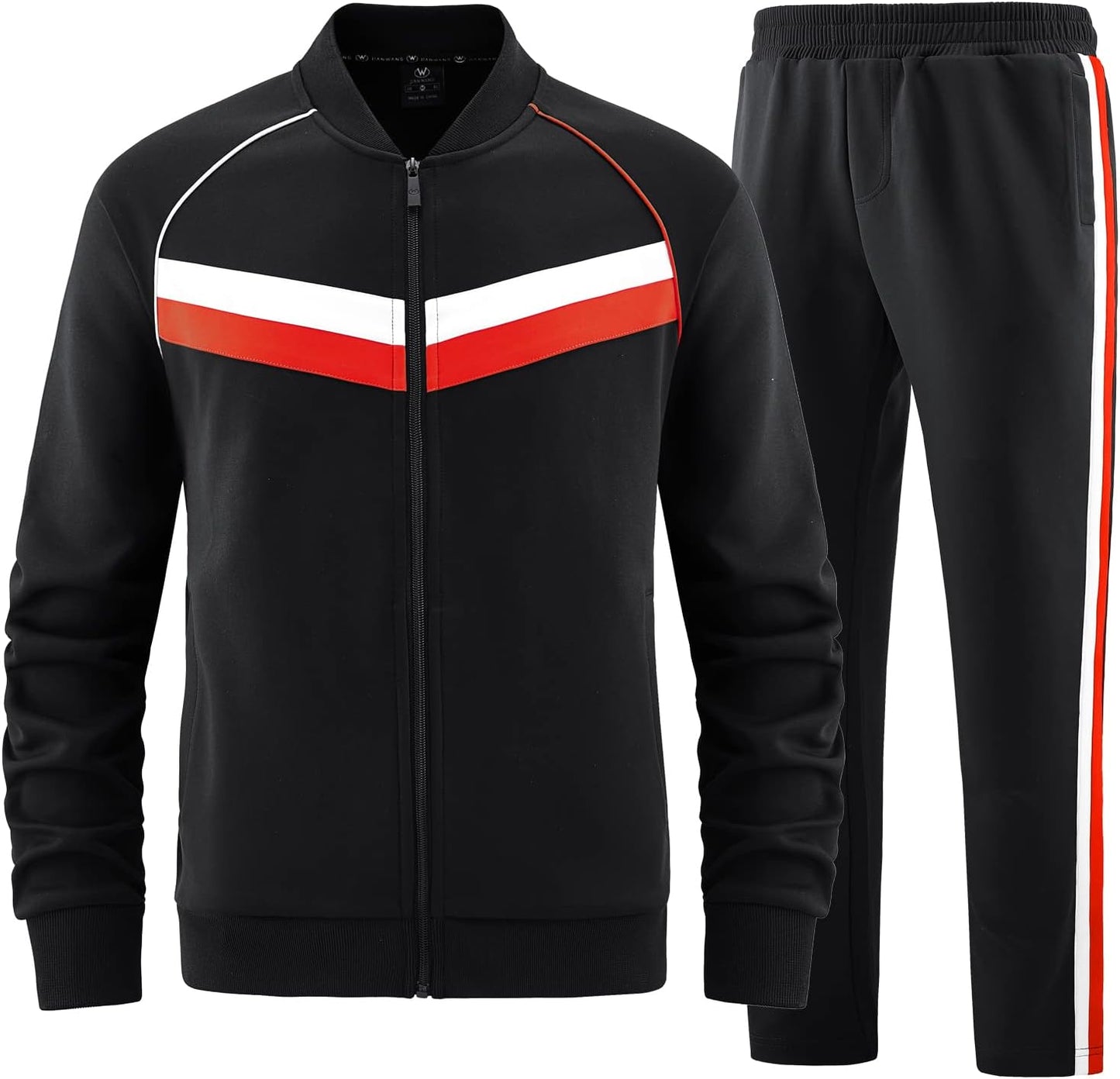 Men'S Casual Tracksuits Long Sleeve Jogging Suits Sweatsuit Sets Track Jackets and Pants 2 Piece Outfit