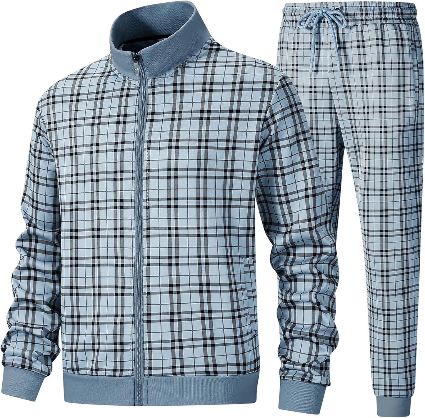 Men'S Casual Tracksuits Long Sleeve Jogging Suits Sweatsuit Sets Track Jackets and Pants 2 Piece Outfit