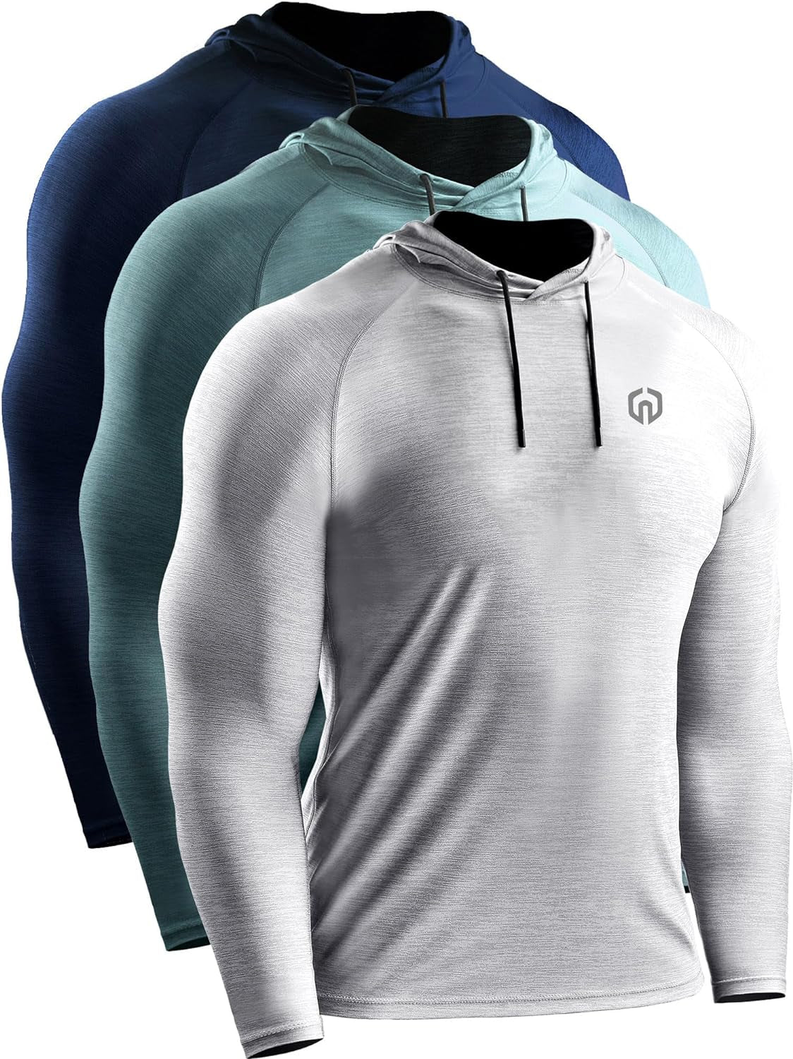 Men'S Dry Fit Athletic Shirt Workout Running Long Sleeve Shirts with Hoods